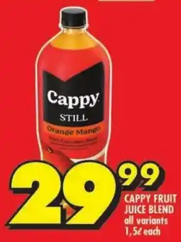 Shoprite Cappy fruit juice blend all variants offer