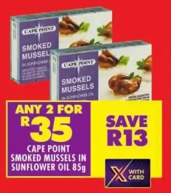 Shoprite Cape point smoked mussels in sunflower oil offer