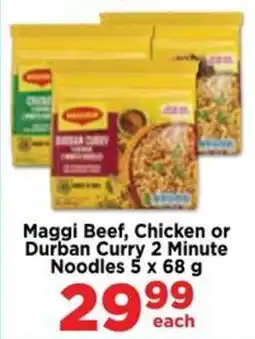Food Lover's Market Maggi Beef, Chicken or Durban Curry 2 Minute Noodles offer