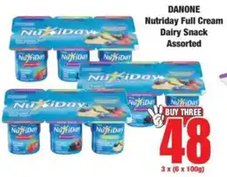 Boxer DANONE Nutriday Full Cream Dairy Snack Assorted offer