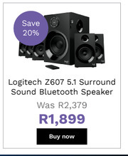 First Shop Logitech Z607 5.1 Surround Sound Bluetooth Speaker offer
