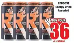 Boxer REBOOST Energy Drink Assorted offer