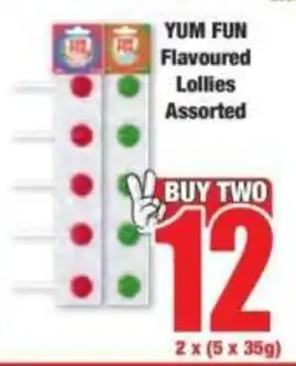 Boxer YUM FUN Flavoured Lollies Assorted offer