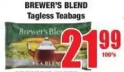 Boxer BREWER'S BLEND Tagless Teabags offer