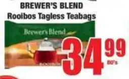 Boxer BREWER'S BLEND Rooibos Tagless Teabags offer