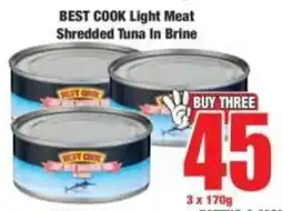 Boxer BEST COOK Light Meat Shredded Tuna In Brine offer