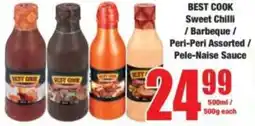 Boxer BEST COOK Sweet Chilli/ Barbeque/ Peri-Peri Assorted/ Pele-Naise Sauce offer