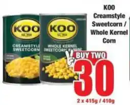 Boxer KOO Creamstyle Sweetcorn/ Whole Kernel Corn offer