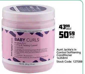 Africa Cash and Carry Aunt Jackie's In Control Softening Conditioner 1x258ml offer