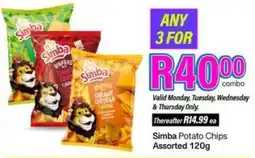 Take 'n Pay Simba Potato Chips Assorted offer