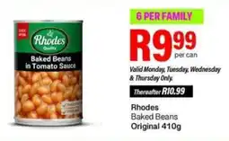 Take 'n Pay Rhodes Baked Beans Original offer