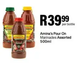 Take 'n Pay Amina's Pour On Marinades Assorted offer