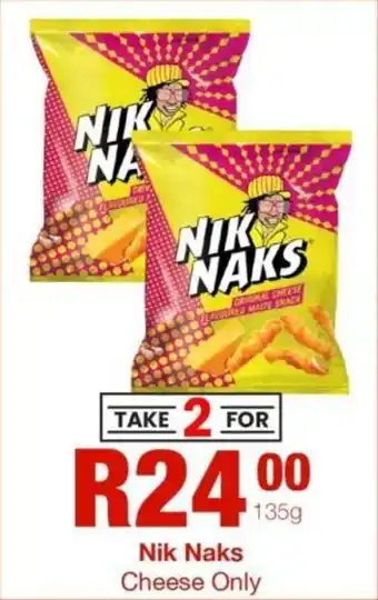 Take 'n Pay Nik Naks Cheese Only offer