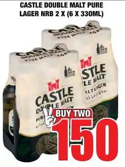 Boxer Liquors Castle double malt pure lager nrb offer