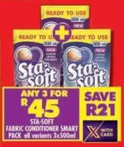 Shoprite Sta-soft fabric conditioner smart pack all variants offer