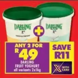 Shoprite Darling fruit yoghurt all variants offer