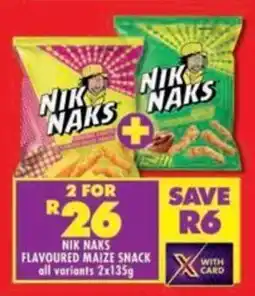 Shoprite Nik naks flavoured maize snack all variants offer