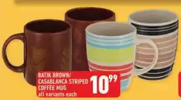 Shoprite Batik brown/ casablanca striped coffee mug offer