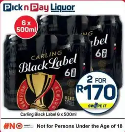 Pick n Pay Hypermarket Carling Black Label offer