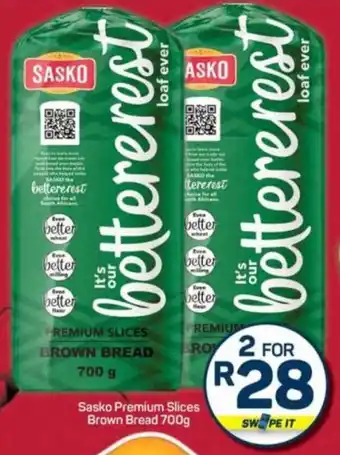 Pick n Pay Hypermarket Sasko Premium Slices Brown Bread offer