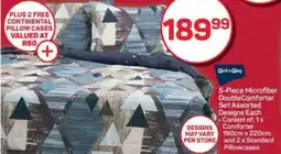 Pick n Pay Hypermarket PnP Microfiber Double Comforter Set Assorted Designs Each offer