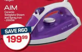 Pick n Pay Hypermarket AIM Ceramic Soleplate Steam and Spray Iron offer