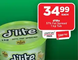 OK Foods D'lite 37% Fat Spread Tub offer
