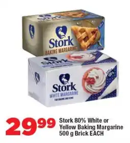 OK Foods Stork 80% White or Yellow Baking Margarine Brick offer