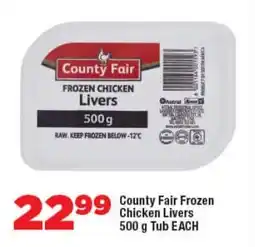 OK Foods County Fair Frozen Chicken Livers Tub offer