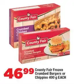 OK Foods County Fair Frozen Crumbed Burgers or Chippies offer
