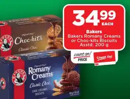 OK Foods Bakers Romany Creams or Choc-kits Biscuits Asstd. offer