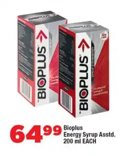OK Foods Bioplus Energy Syrup Asstd. offer