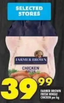 Shoprite Farmer brown fresh whole chicken offer