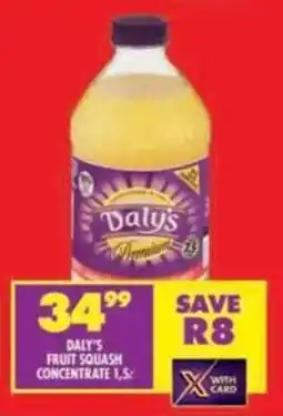 Shoprite Daly's fruit squash concentrate offer