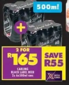 Shoprite Carling black label beer cans offer