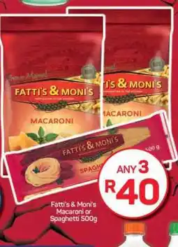 Pick n Pay Hypermarket Fatti's & Moni's Macaroni or Spaghetti 500g offer