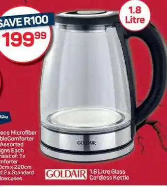 Pick n Pay Hypermarket Goldair 1.8 Litre Glass Cordless Kettle offer