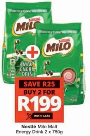 Checkers Hyper Nestlé Milo Malt Energy Drink offer