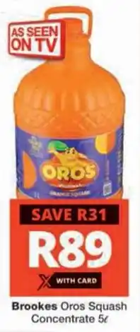 Checkers Hyper Brookes Oros Squash Concentrate offer