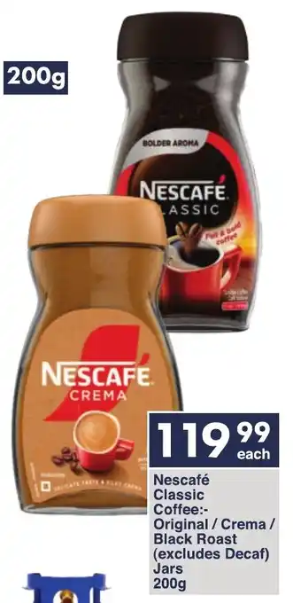 President Hyper Nescafé Classic Coffee Original/ Crema/ Black Roast Jars offer