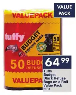President Hyper Tuffy Budget Black Refuse Bags on a Roll Value Pack offer