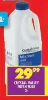 Shoprite Crystal valley fresh milk offer