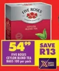 Shoprite Five roses ceylon blend tea bags offer