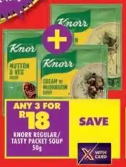 Shoprite Knorr regular/ tasty packet soup offer