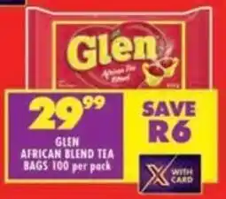 Shoprite Glen african blend tea bags offer