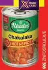 Shoprite Rhodes chakalaka offer