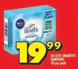 Shoprite Lil-lets smartfit tampons offer