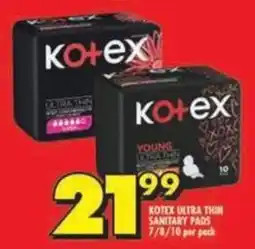 Shoprite Kotex ultra thin sanitary pads offer