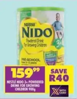Shoprite Nestle nido 3+ powdered drink for growing children offer