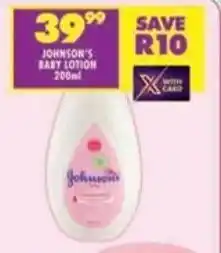 Shoprite Johnson's baby lotion offer